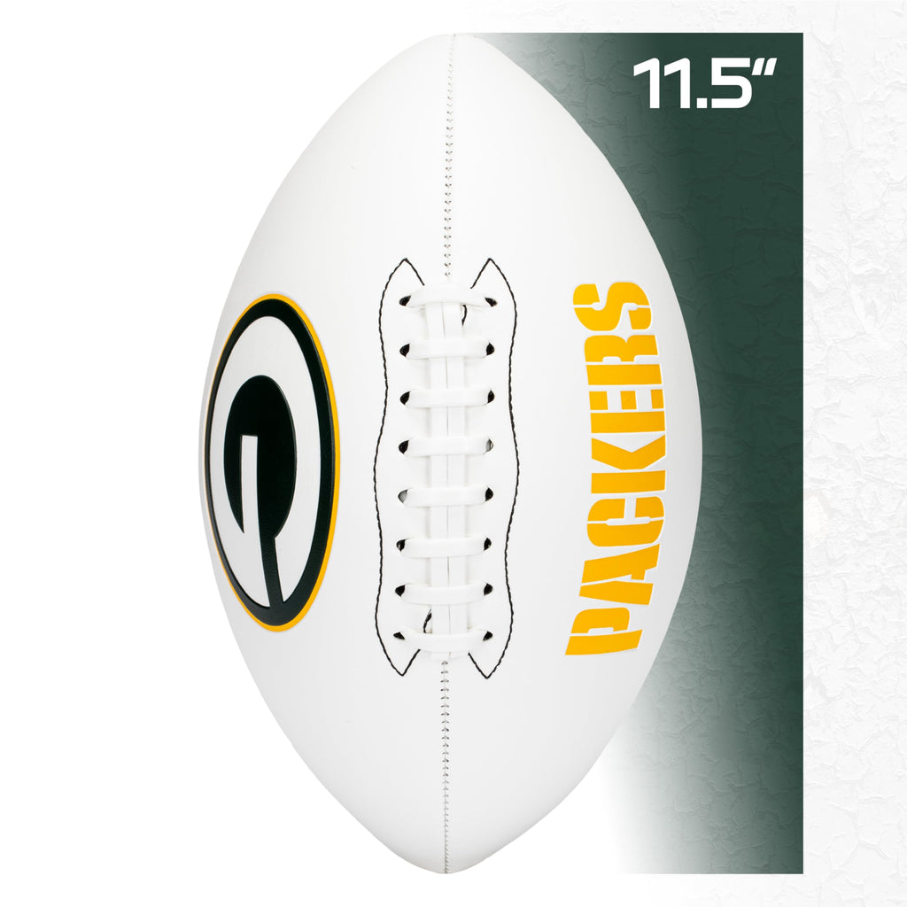Franklin Sports Nfl Green Bay Packers Autograph Football - Official Size White Panel Souvenir Football For Autographs + Signatur