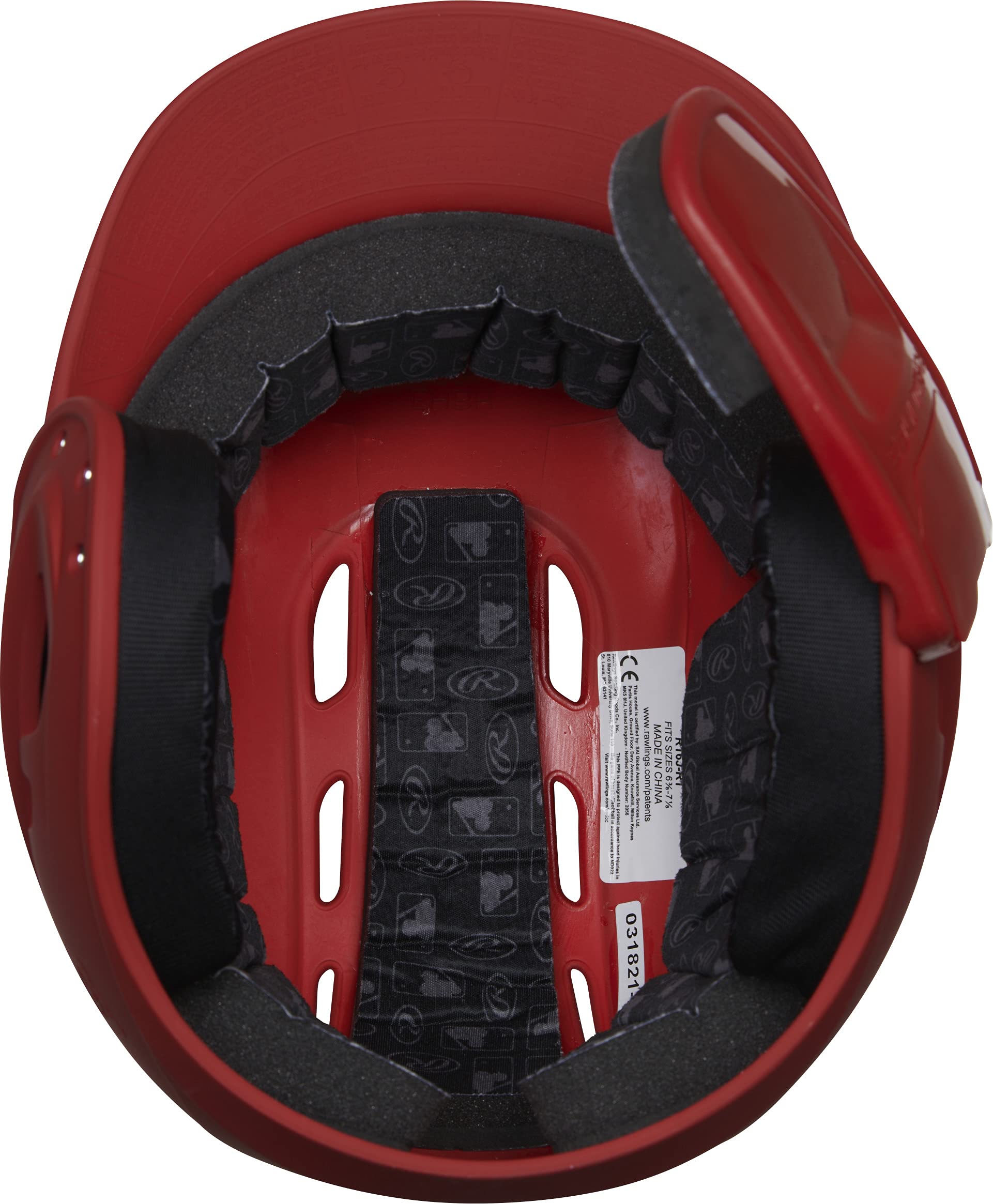 Rawlings | R16 Reversible Ext | Matte Batting Helmet | Reversible Face Guard | Junior | Matte Scarlet