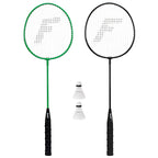 Franklin Sports Badminton Rackets - Glow In The Dark 2 Player Racket Set - Set Of 2 Rackets +2 Birdies - Backyard Badminton Rack
