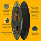 Retrospec Coaster 1 Person Inflatable Kayak, 220lb Weight Capacity, Puncture Resistant, Lightweight Inflatable Kayak for Adults