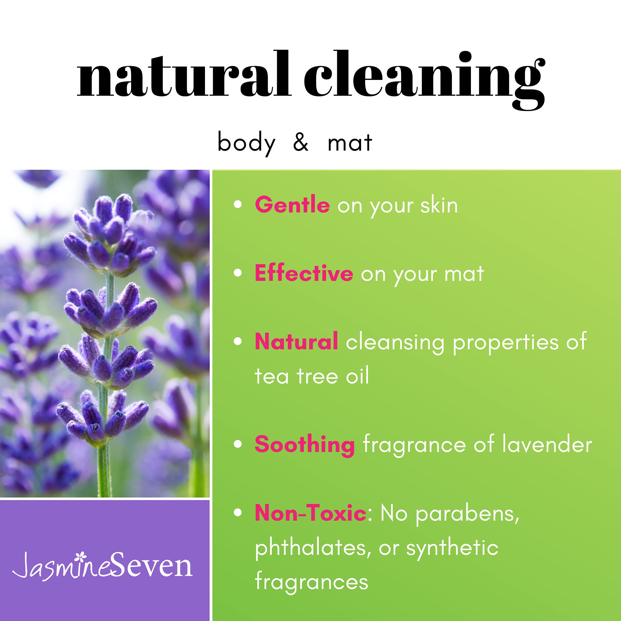 Yoga Wipes For Body And Mat - Natural Lavender And Tea Tree - 45 Wipes In Resealable Canister - By Jasmine Seven - For Home, Stu