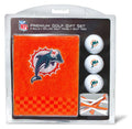 Team Golf Nfl Miami Dolphins Gift Set: Embroidered Golf Towel, 3 Golf Balls, And 14 Golf Tees 2-3/4'' Regulation, Tri-Fold Towel