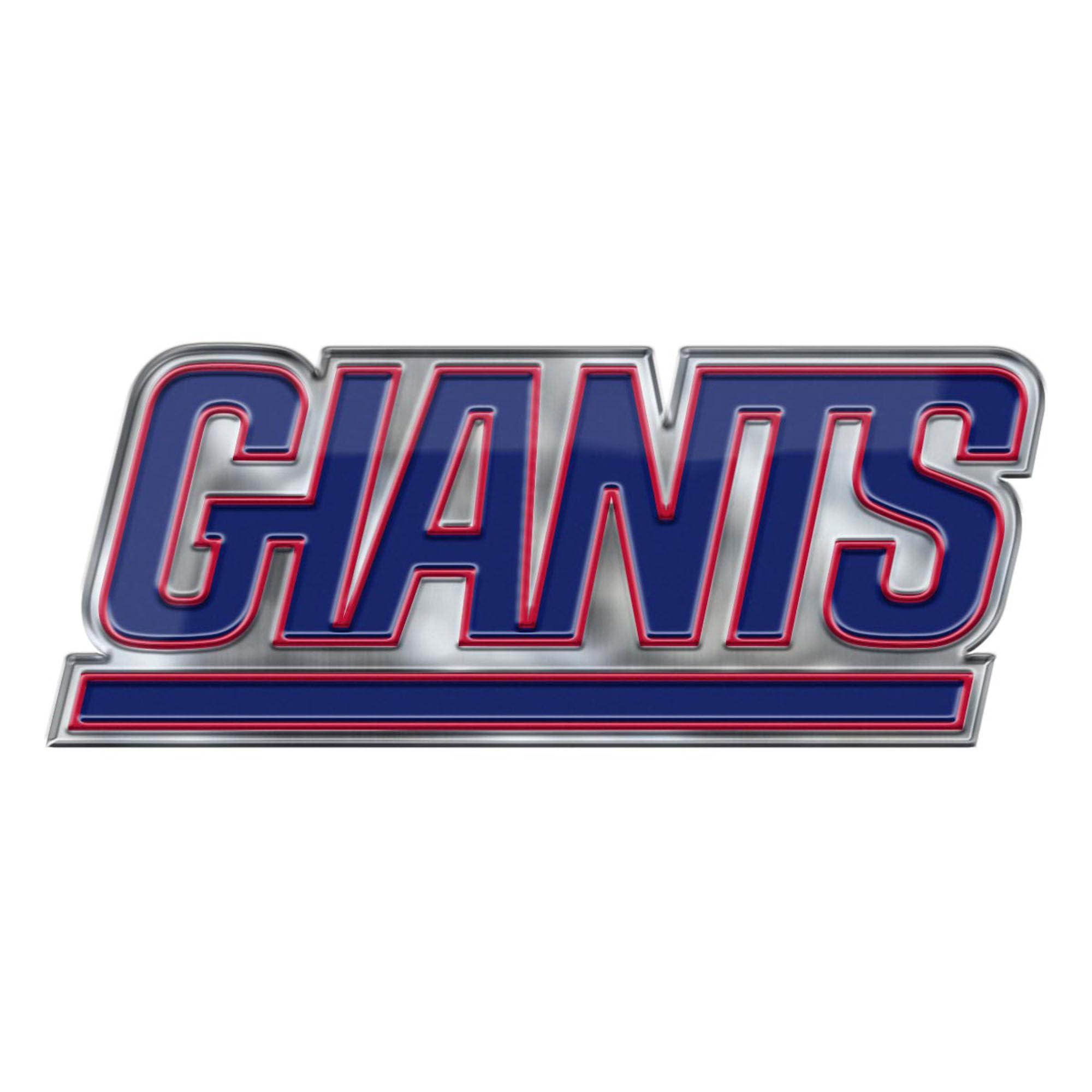 FANMATS 60608 New York Giants Heavy Duty Aluminum Embossed Color Emblem, Auto Emblem Decal - Alternate