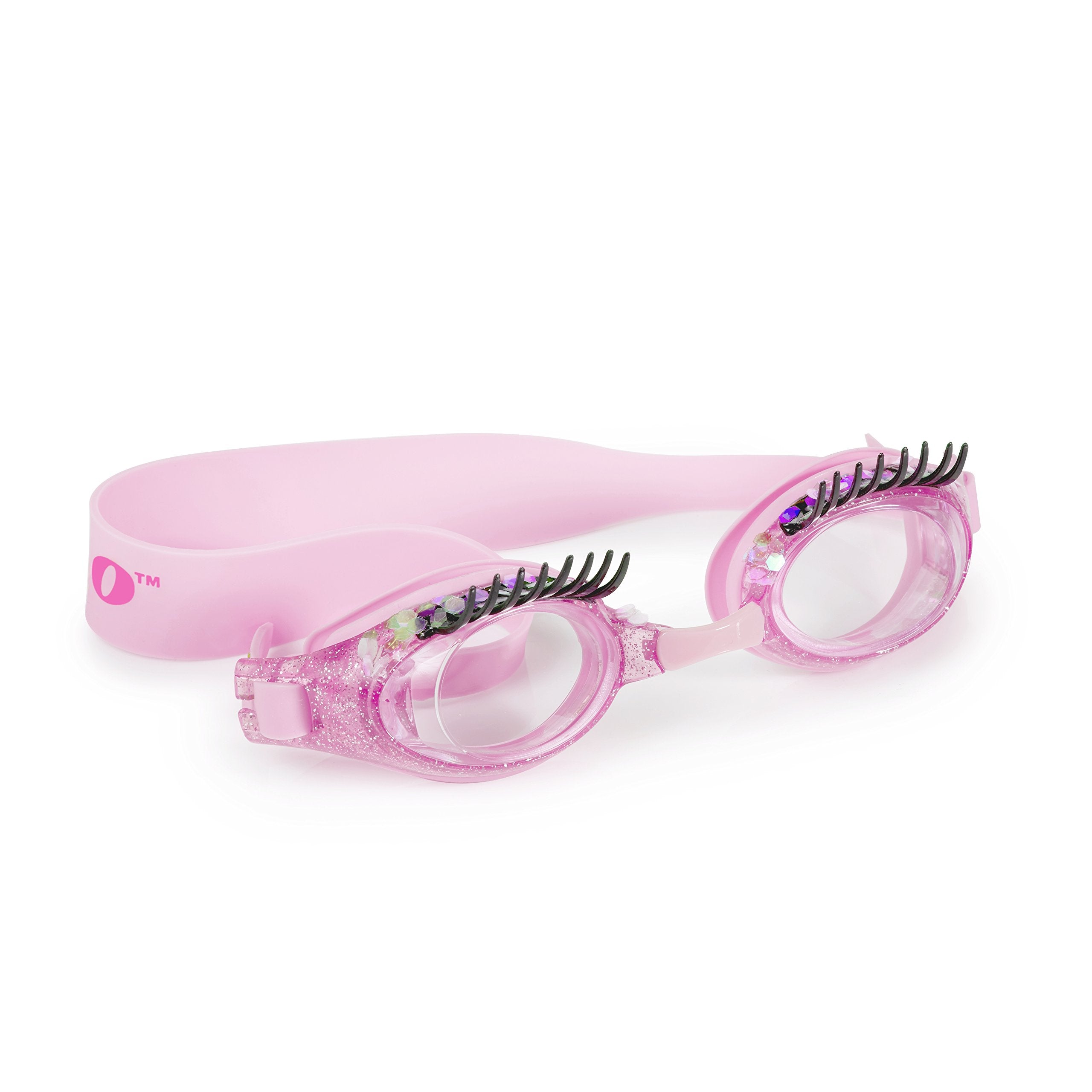 Bling 2O Girls Glam Pink Swimming Goggles (Ages 3+ up) - UV Protection, Latex-Free, 100% Silicone Material - Includes Anti-Fog 