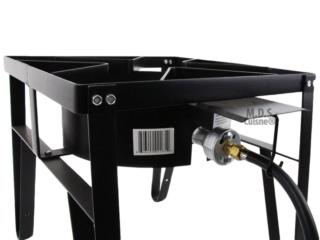 M.D.S Cuisine Cookwares Single High Pressure Gas Burner Square Patio Outdoor Stove Propane Camping Heavy Duty