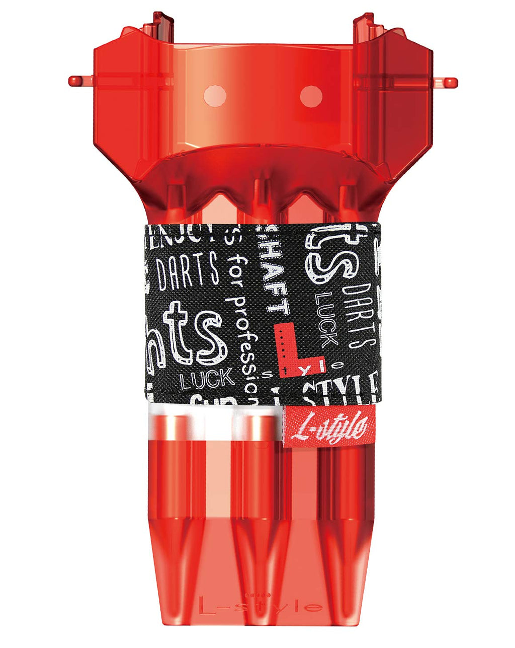Lstyle Dart Case: Krystal One Hard Plastic Dart Set Holder For Soft Tip And Steel Tip Darts - Red With Jacket And Clear Joint