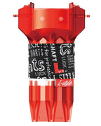Lstyle Dart Case: Krystal One Hard Plastic Dart Set Holder For Soft Tip And Steel Tip Darts - Red With Jacket And Clear Joint