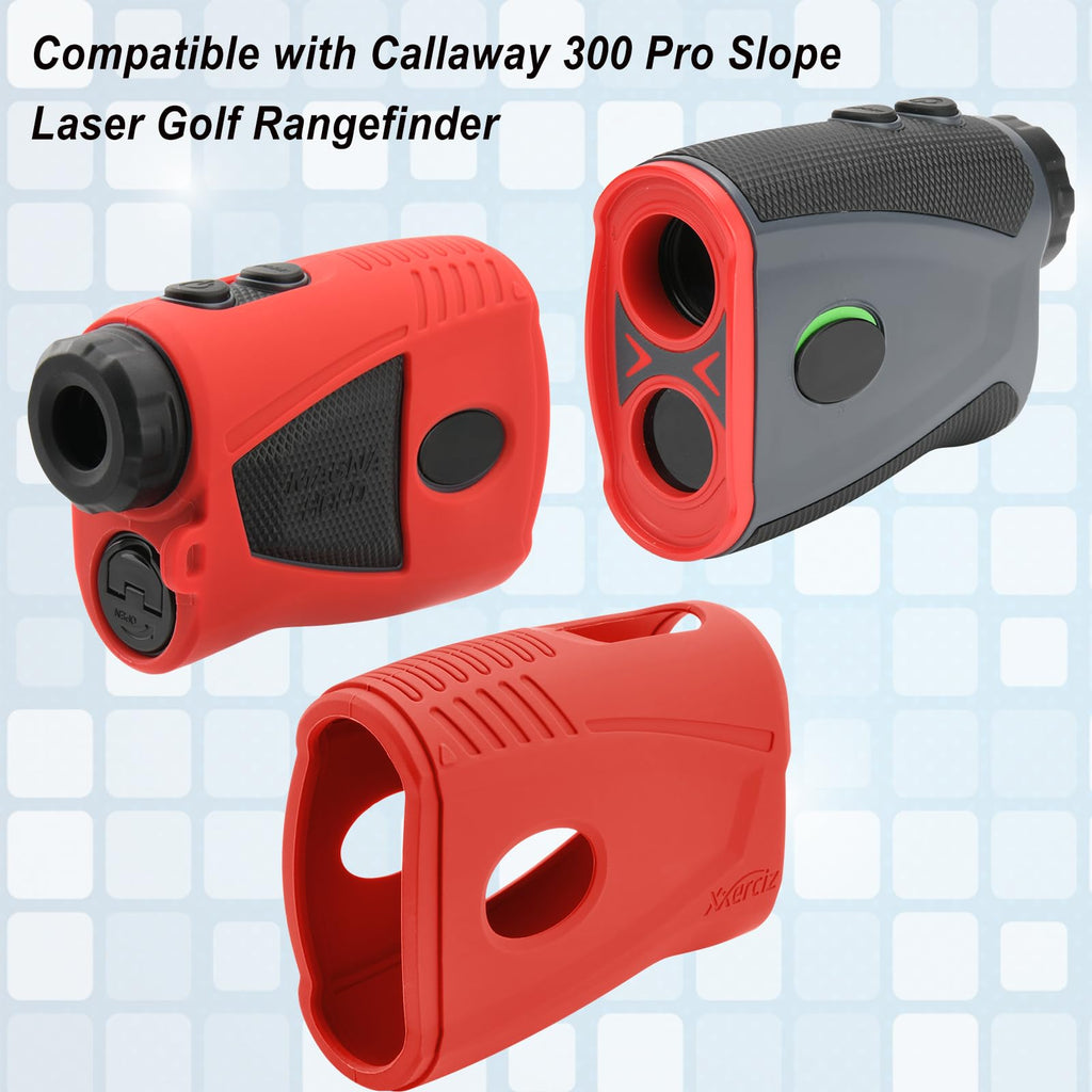 Xxerciz Silicone Case For Callaway 300 Pro Laser Golf Rangefinder, Protective Carry Case With Wrist Lanyard, Golf Rangefinder Ac