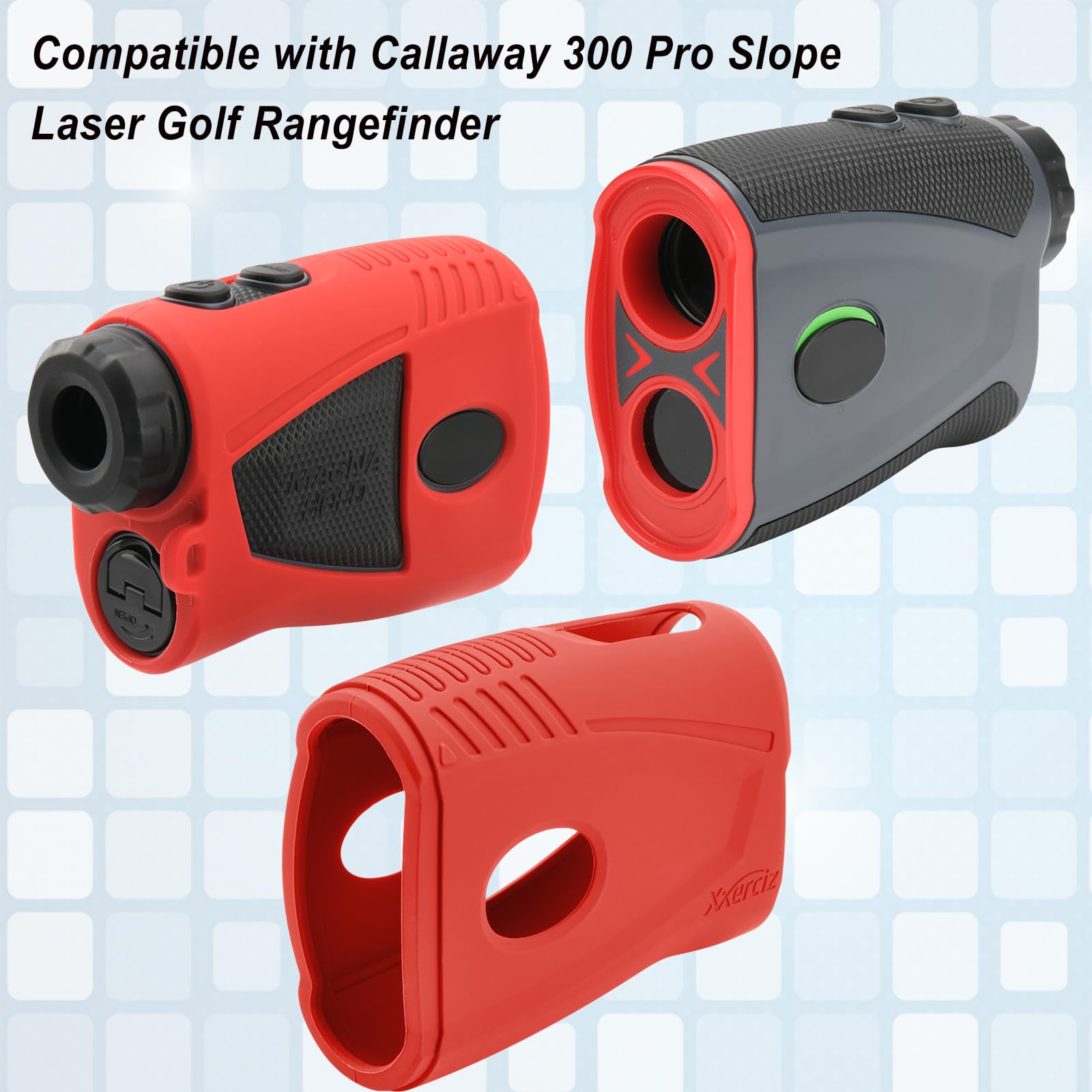 Xxerciz Silicone Case For Callaway 300 Pro Laser Golf Rangefinder, Protective Carry Case With Wrist Lanyard, Golf Rangefinder Ac