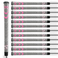 SuperStroke Cross Comfort Golf Club Grip, Gray/Pink (Undersize), Pack of 13 Soft & Tacky Polyurethane That Boosts Traction X-Sty