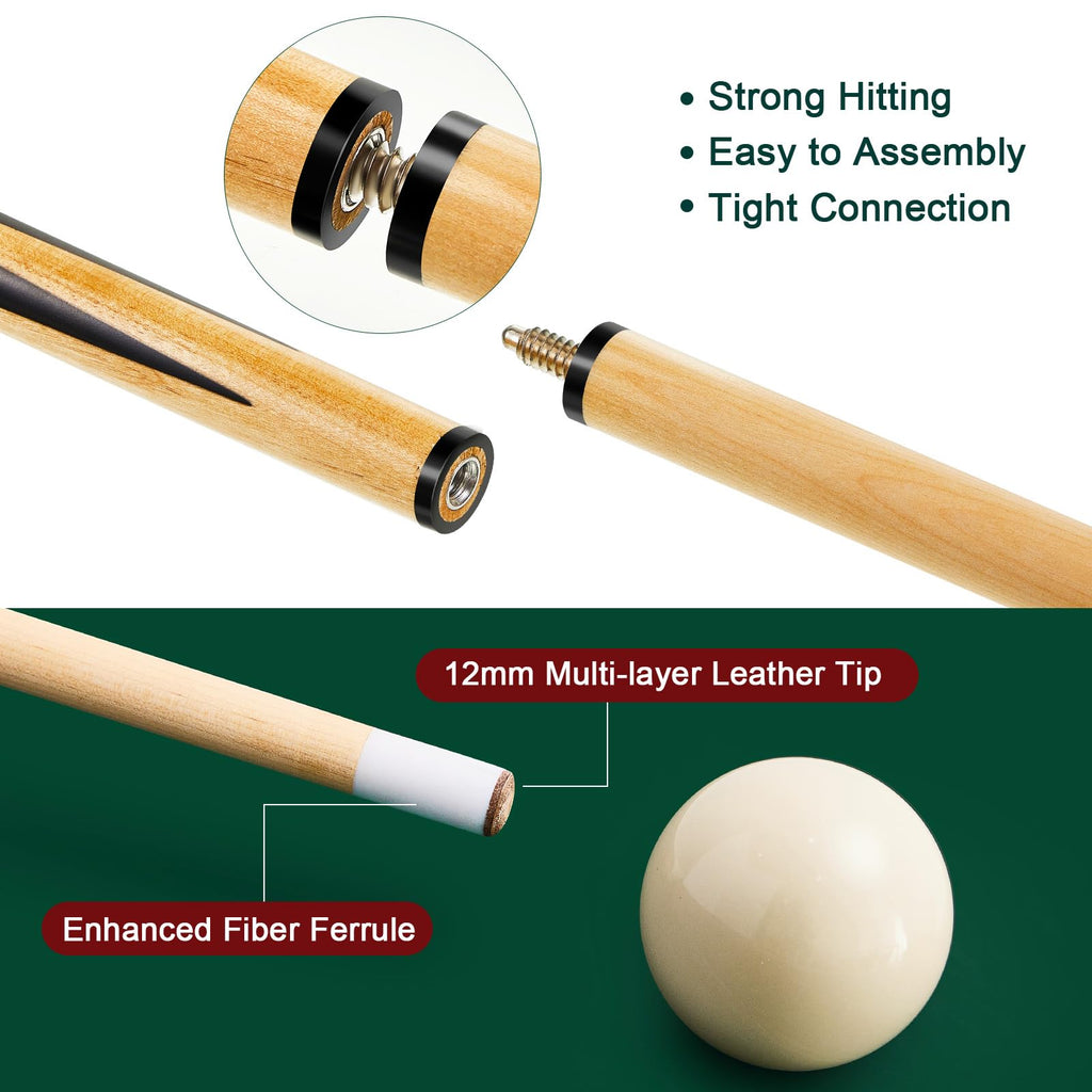 Outus 71Pcs Pools Table Accessories Billiards Balls With Triangle Stand Pool Cue Chalks Cue Spot Sticker Brush(Dark Marble Style