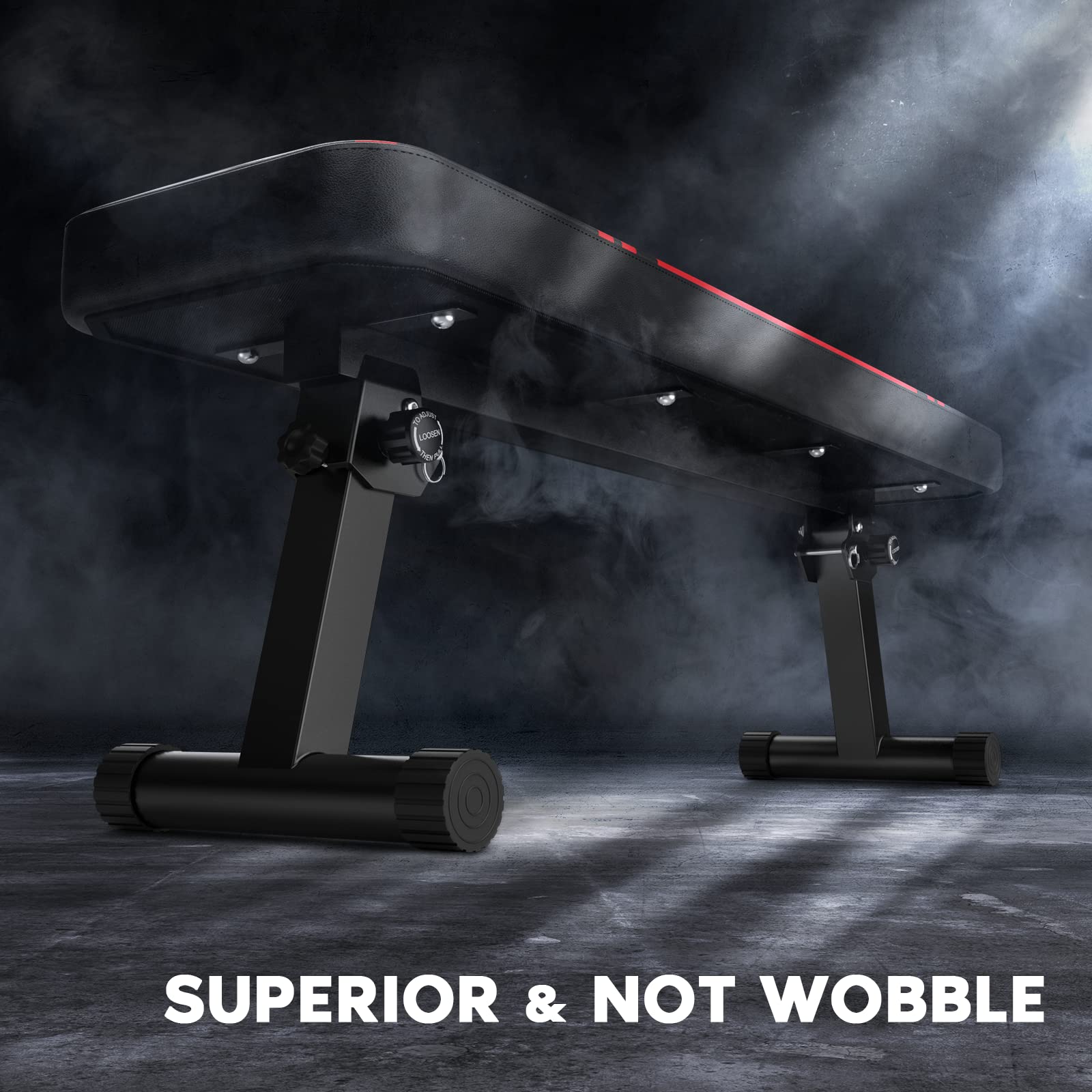 Flybird Flat Weight Bench Foldable 1000 Lbs Weight Capacity For Strength Training Bench Press, 45.3 Inches Long Workout Benches