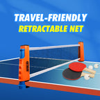 Adjustable Retractable Ping Pong Net  Post Portable Table Tennis Net  Clamps Replacement Ping Pong Net For Any Tables (Orange)
