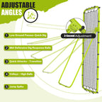 7x4 Ft Volleyball Rebounder Net with Portable Travel Bag, 5-Angle Adjustable Rebounder Net for Practicing Digging, Setting, Spik