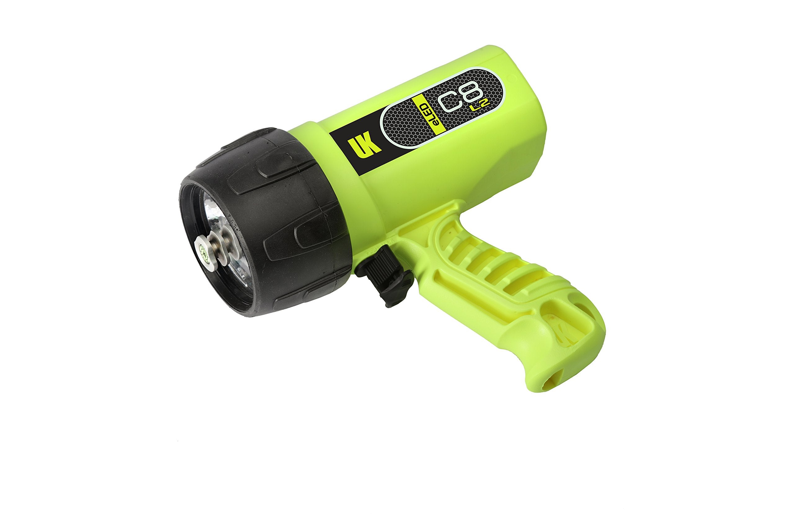 Underwater Kinetics C8 eLED (L2) Dive Light, Rechargeable w/ NiMH Battery/Charger, Safety Yellow