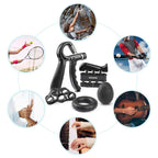 Niyikow Grip Strength Trainer Kit (5 Pack), Counting Grip Strength, Adjustable Hand Grip Strengthener, Finger Trainer, Finger St