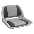 Wise 8Wd139Ls-012 Molded Fishing Boat Seat With Marine Grade Cushion Pads, Grey Shell, Grey/Charcoal Cushion