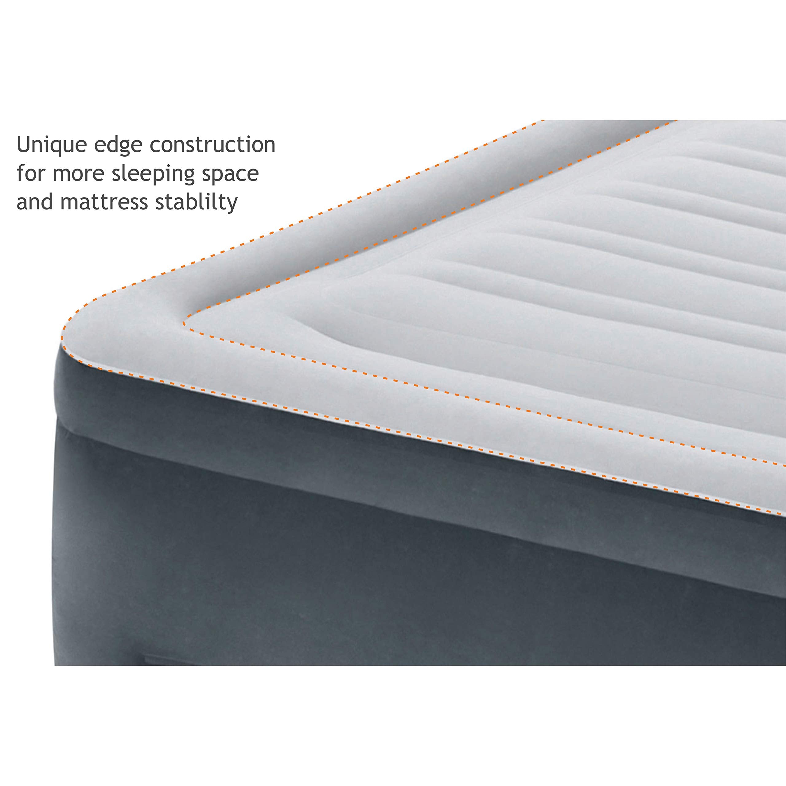 Intex Comfort Plush Elevated Dura-Beam Airbed With Internal Electric Pump, Bed Height 22'', Queen
