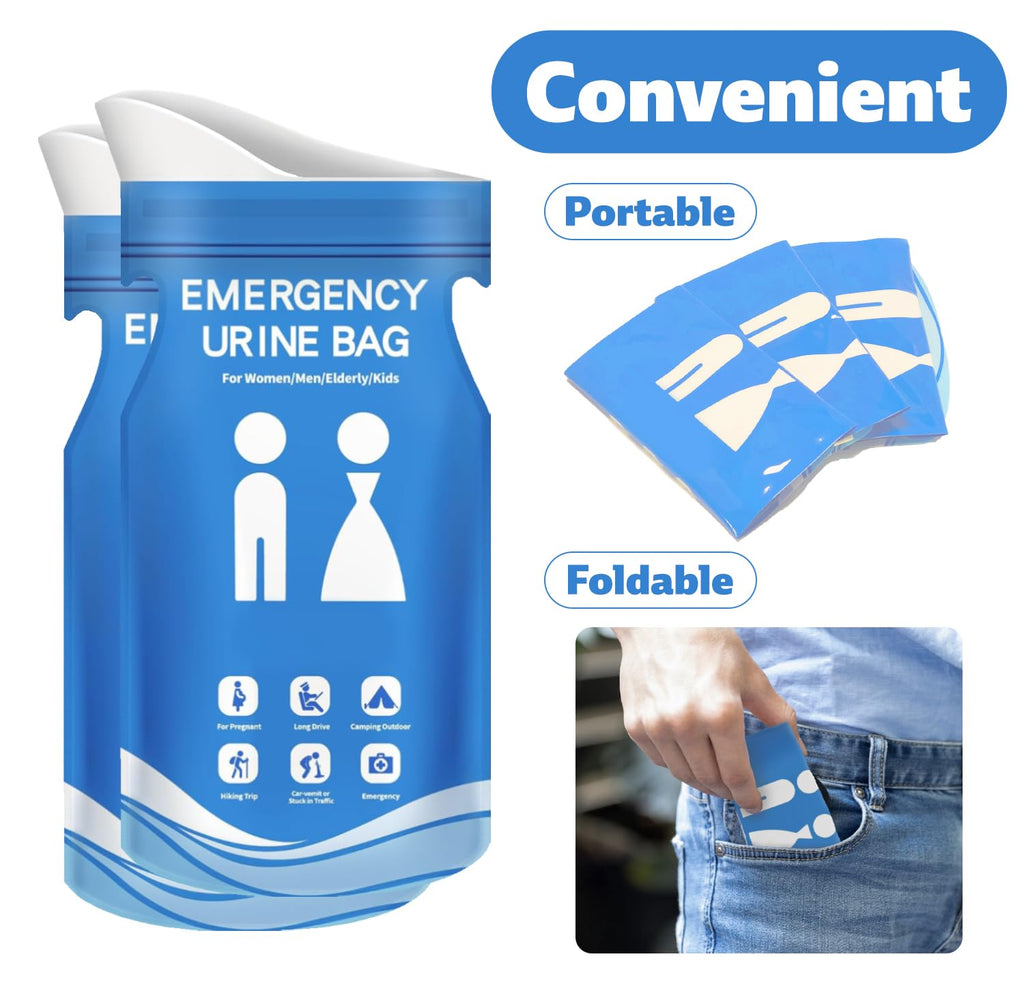 Prelady Disposable Urine Bag, 12 Pcs Emergency Portable Urinal Bags For Men/Women, Unisex Pee And Vomit Bags For Travel, Camping