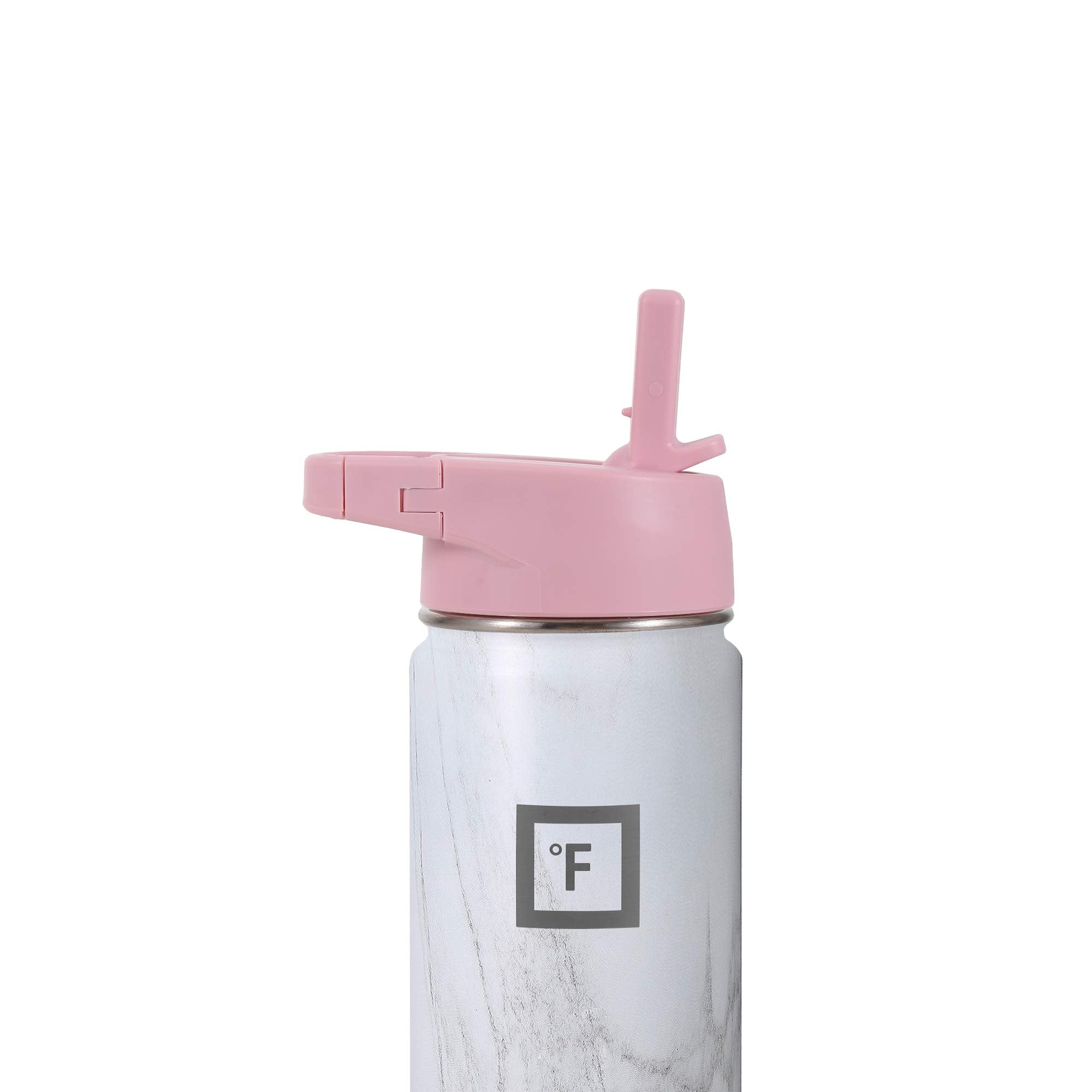 Iron Aflask Carabiner Straw Lid For Wide Mouth Insulated Sports Water Bottles, Simple Bpa Free, 2 Lids, 4 Straws, 2 Cleaning Bru