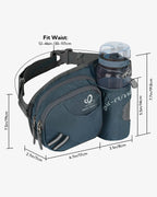 Waterfly Hiking Waist Bag Fanny Pack With Water Bottle Holder For Men Women Running & Dog Walking Can Hold Iphone8 Plus Screen S
