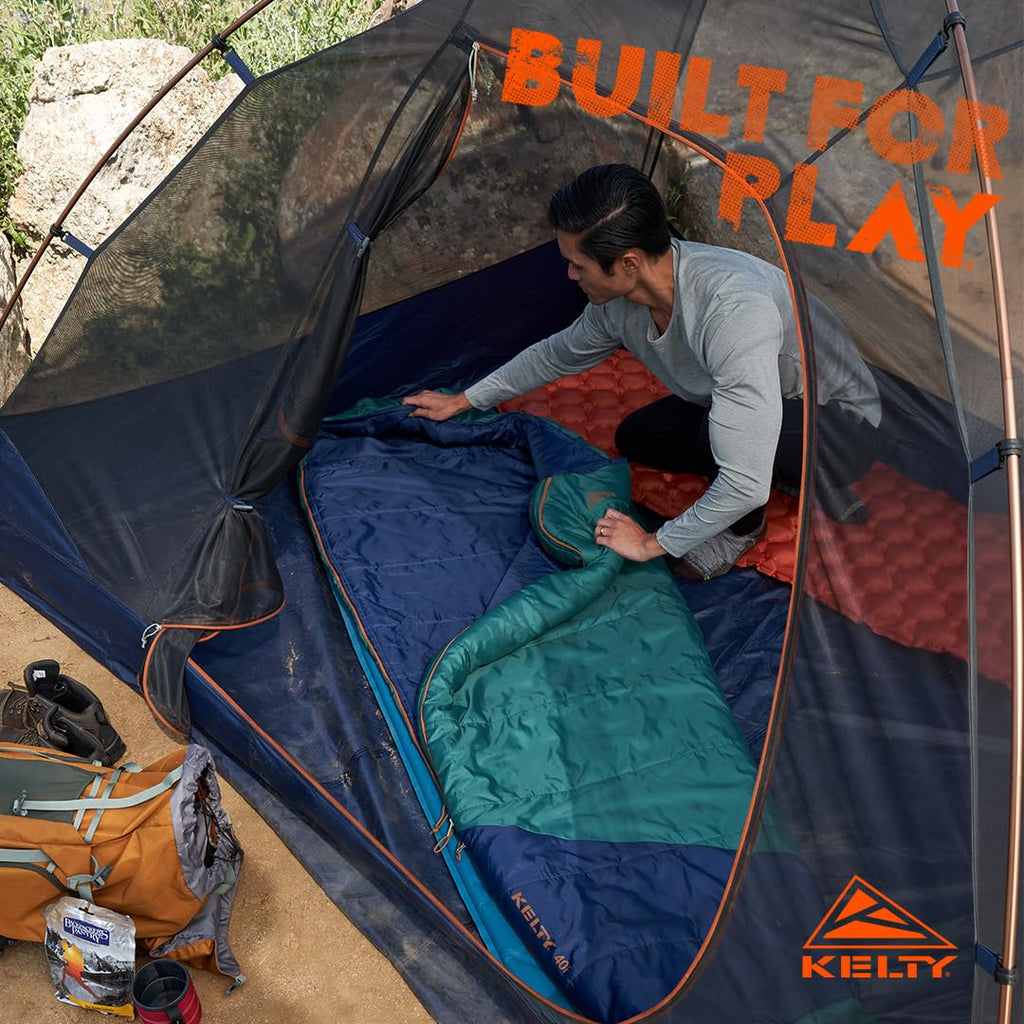 Kelty Mistral Down Sleeping Bag, 550 Fill Power Budget Down-Filled Camping Bag, Water Resistant, Lightweight, 3-Season, 2025 Upd