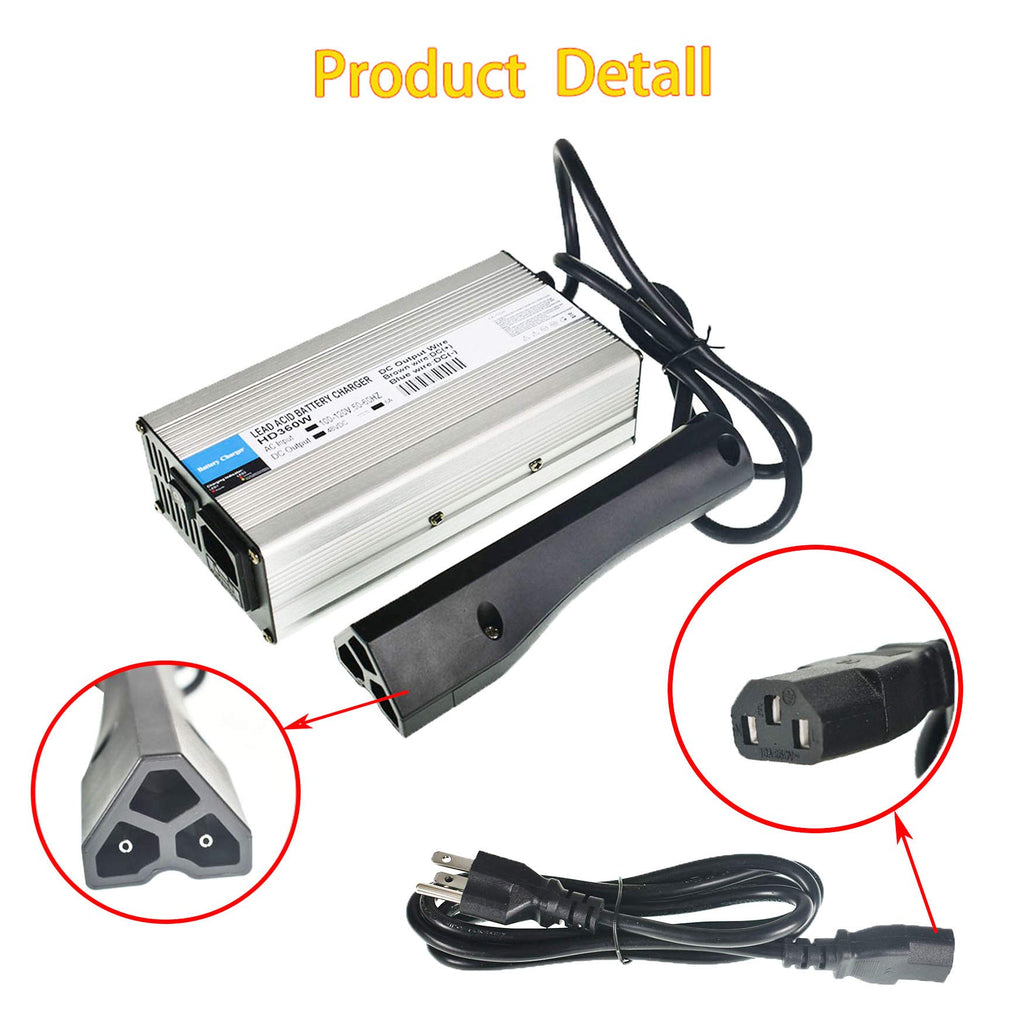 Wflnhb 48V/6A Rxv Golf Cart Battery Charger Replacement For Star Ezgo Club Car Ds Ezgo Txt Yamaha