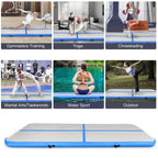13Ft Inflatable Gymnastics Tumbling Mat 4'' Thick Air Tumble Track Gymnastics Training Mat With Electric Air Pump For Home Use/T