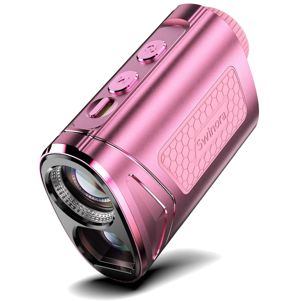 Golf Rangefinder with Slope - 1300Y Golf Range Finder, Flag Lock Mode | 7X Zoom, Strong Magnet Mount, Anti-Glare LCD, USB-C Rech
