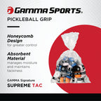 Gamma Sports Supreme Overgrip For Tennis, Pickleball, Squash, Badminton, And Racquetball Racquets, 60-Refill Bag, White