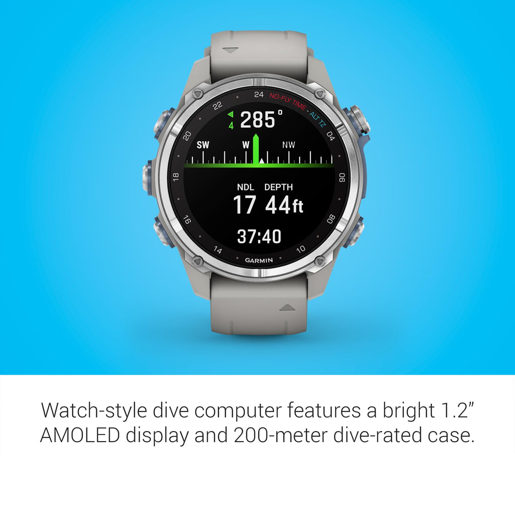 Garmin Descent Mk3, Dive Computer And Multisport Gps Smartwatch, Fog Gray