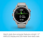 Garmin Descent Mk3, Dive Computer And Multisport Gps Smartwatch, Fog Gray