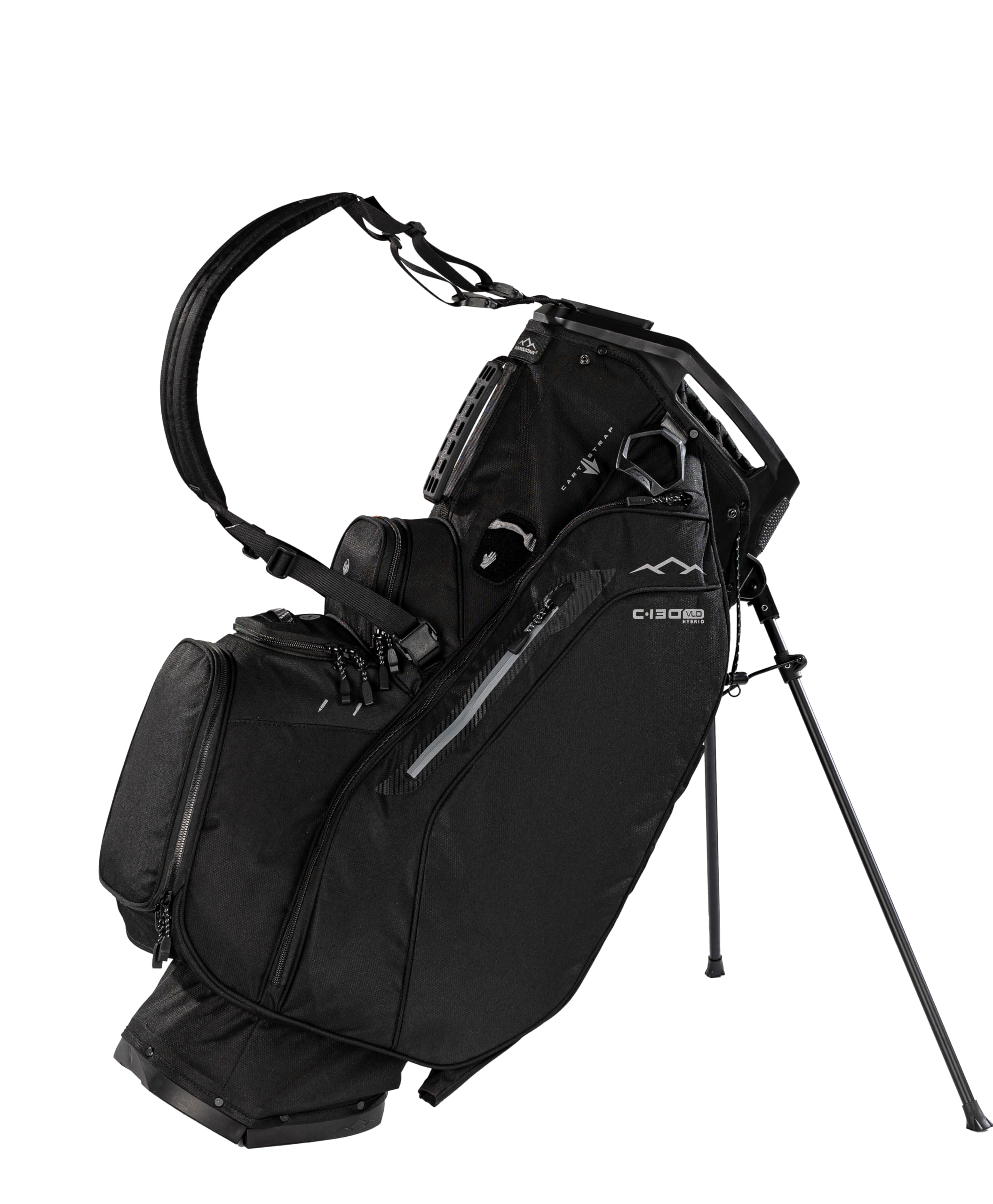 Sun Mountain Mens C130 Lightweight VLO Hybrid Golf Bag, 15-Way Top, 2026 Model, Black