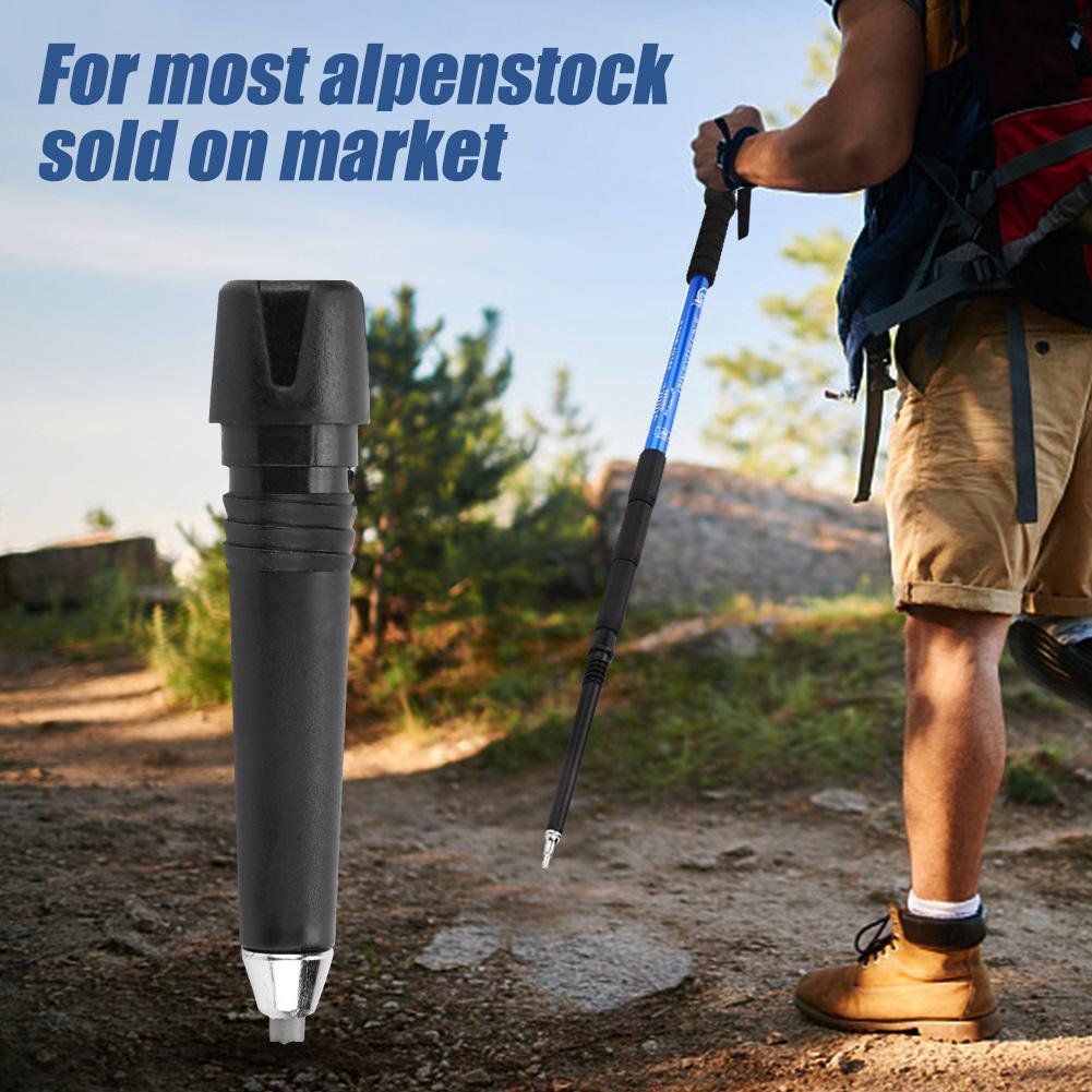 4 Pcs Alpenstock Tip Carbon Tungsten Steel Trekking Rod Tip Replacement For Hiking Walking Treking