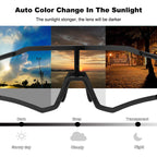Rockbros Photochromic Sunglasses For Men Women Sports Cycling Glasses Uv Protection Windproof Bike Glasses For Running