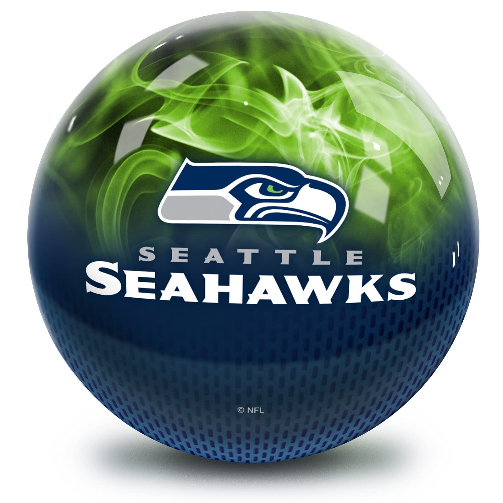 Seattle Seahawks Nfl On Fire Bowling Ball 10Lbs