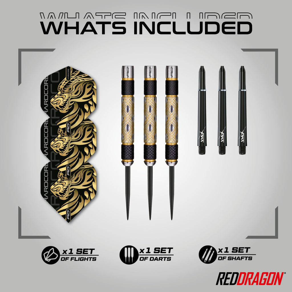 Red Dragon Golden Eye 1: 22G - Tungsten Darts Set With Flights And Stems