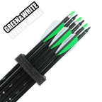 Bowsoul 30Inch Hunting Carbon Archery Arrows With 2.75    High Hardness Vanes Spine 400 For Compound Bow And Recurve Bow (Green