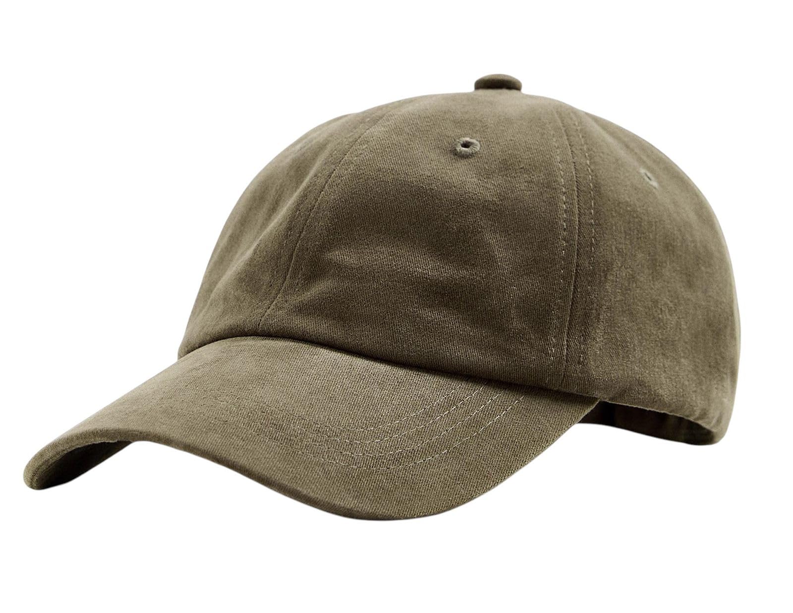 Famwrapz Classic Cotton Baseball Cap, Unisex, Olive Green, Cotton Adjustable Unstructured Retro Caps Distressed Washed Baseball 