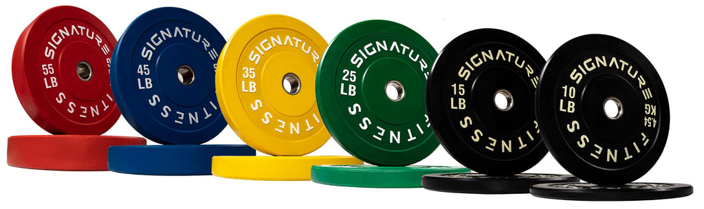Fitvids 2'' Olympic Bumper Plate Weight Plates With Steel Hub, 45Lb, Pair