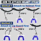 Oral Mart Football Mouth Guard (Tiger Bite) - Lip Guard Mouthpiece - Football Mouthguard Pacifier Protector With Detachable Stra