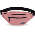 Large Pink Fanny Pack Cross Body Belt Bag With 4-Zipper Pockets Adjustable Straps Waist For Women Girl,Gifts For Enjoy Festival 