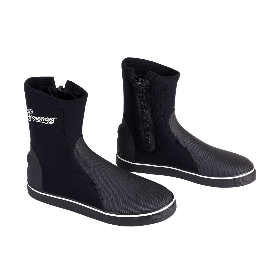 Seavenger Atlantis 3Mm Neoprene Dive Booties (Mens 9 / Womens 10, Black)