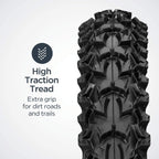 Schwinn Replacement Bike Tire, Mountain Bike, High Traction Tread, 20 X 1.95-Inch , Black