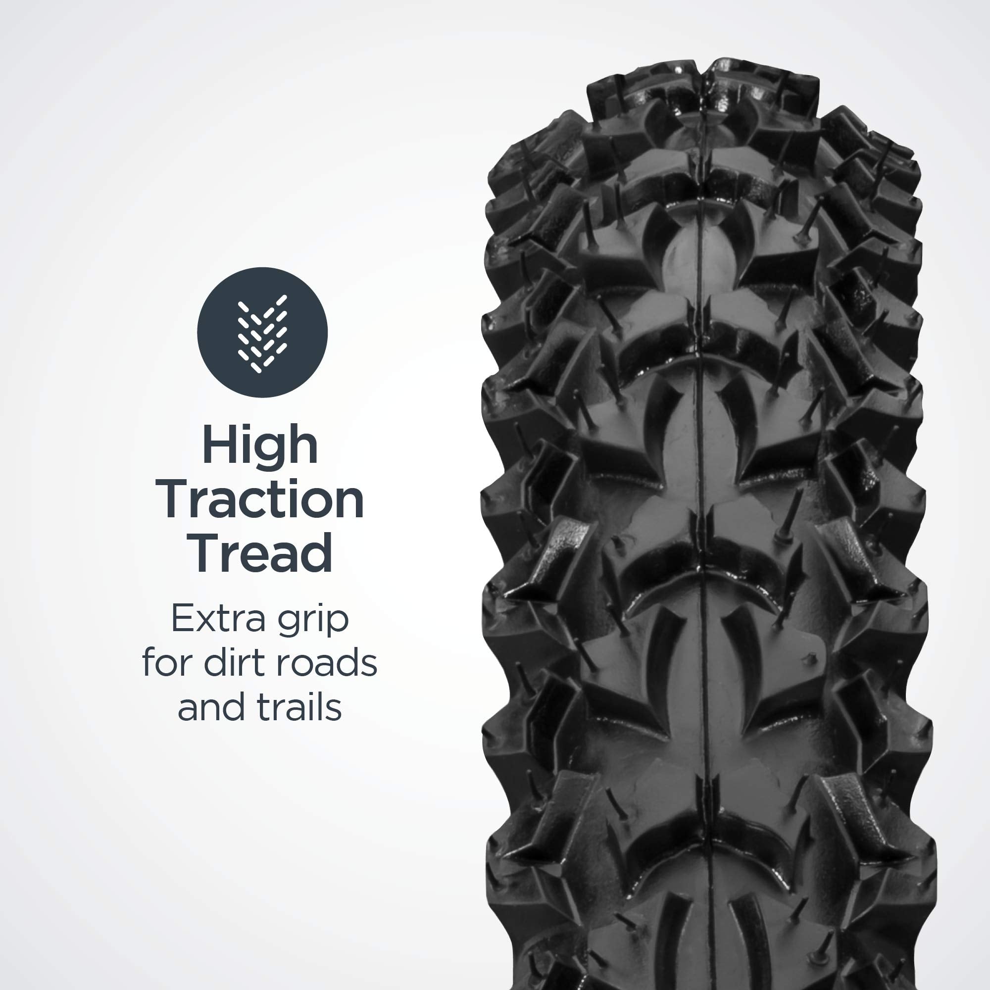 Schwinn Replacement Bike Tire, Mountain Bike, High Traction Tread, 20 X 1.95-Inch , Black