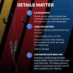 Axil Gs Extreme Nascar 2.0 Shooting Ear Buds - Hearing Enhancement & Noise Isolation Bluetooth Earbuds - W/Dynamic Speakers - 25