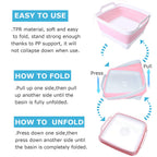 Montnorth Dishpan For Washing Dishes,9L Collapsible Dish Tub Portable Sink,Wash Dish Basin,Foldable Laundry Tub,Washing Basin Wi