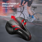 Youngdo Bike Seat - Comfortable Gel Foam Padded Leather Bicycle Seat, Wide Bike Saddle Cushion For Women And Men, Universal Fit,