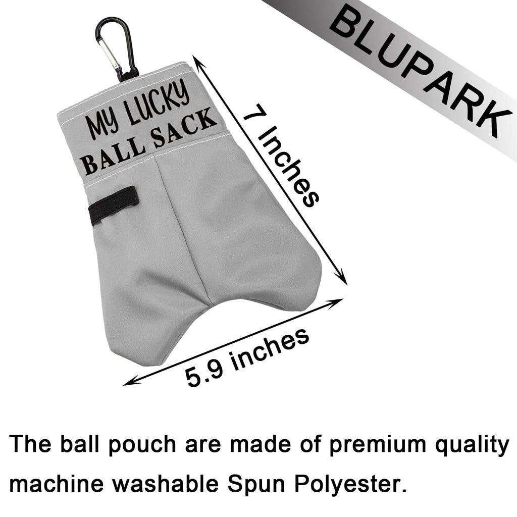 Blupark Funny Golf Ball Pouch My Lucky Ball Sack Golf Ball Storage Bag For Uncle Dad Grandpa (My Lucky Ball Sack)