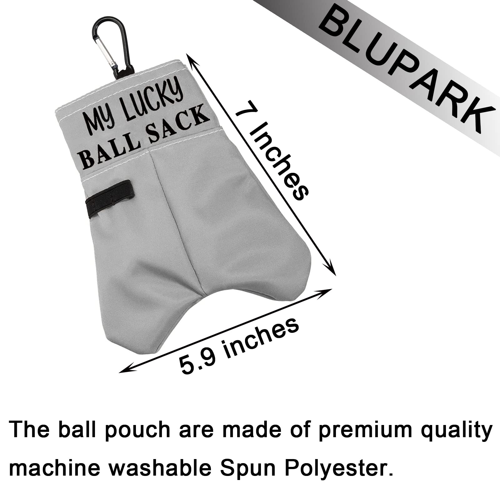Blupark Funny Golf Ball Pouch My Lucky Ball Sack Golf Ball Storage Bag For Uncle Dad Grandpa (My Lucky Ball Sack)